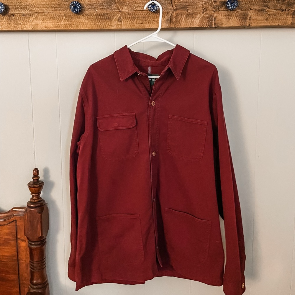 Orvis Men's Burgundy Corduroy Jacket, size Large